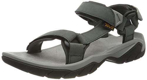 Teva Terra Fi 5 Universal Leather Sandal Mens, Sandalias con Correa de Tobillo Hombre, Gris Dark Shadow Dksw, 44.5 EU