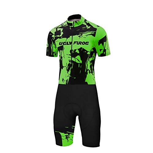 Uglyfrog #04 Bike Wear De Manga Corta Ciclismo Jersey with Short Legs Body Hombre Equipos Una Gran Cantidad De Colores Skinsuit Monos+ Gel Pad