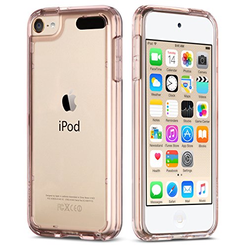 ULAK Funda iPod Touch 7, iPod 5 6 Carcasa Clear Slim Cubierta de la Caja Transparente Suave Resistente a Rayones Absorción de Choque Funda para iPod Touch 5/6/7 (Rosa Oro)