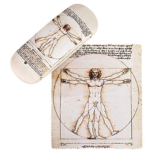 von Lilienfeld Estuche Gafas El Hombre de Vitruvio de Leonardo da Vinci Funda Ligeramente Estable Colorido Paño de limpieza