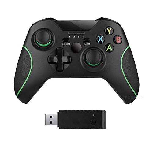 WANGSHANG Mando de juego inalámbrico, 2.4 G con receptor para Xbox One/PS3/PC/Win 7/8/10, mando a distancia para Xbox con vibración dual integrada