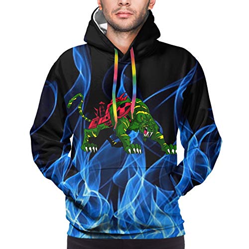 Water Fire Battle Cat Masters of The Universe Tyrannos - Sudadera con capucha para hombre, color negro