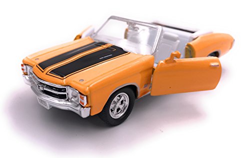 Welly 1971 Chevelle SS 454 Modelo de Licencia de automóvil 1: 34-1: 39 Amarillo