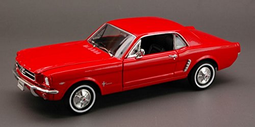 Welly WE2451R Ford Mustang Coupe' 1964 Red 1:24 MODELLINO Die Cast Model Compatible con