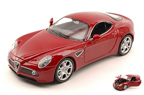 Welly WE2490R Alfa Romeo 8C 2006 Red 1:24 MODELLINO Die Cast Model Compatible con