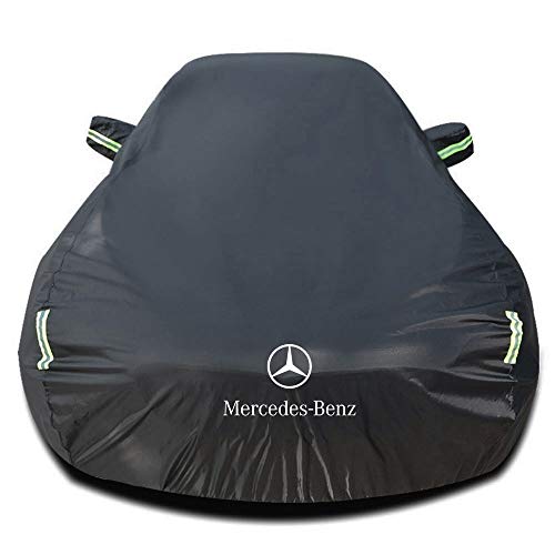 Whitejianpeak Funda para Coche Compatible con Mercedes-Benz SLR McLaren 722 Edition, Impermeable Lona Coche Cubierta para Coche Plata Negra Car Carpa con Bolsa de Almacenamiento, Negra/Plateada