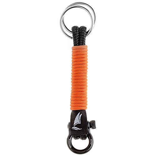 Wind Passion Llavero Naranja Cuerda Robusta Paracord Nautico Trenzado para Senderismo, Cámping, Supervivencia