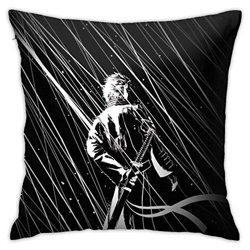 XCNGG Funda de almohadaAnime Game Devil May Cry Throw Pillows Covers Pillow Case Modern Cushion Cover Square Pillowcase for Couch and Bed 18 x 18 Inch Indoor Decorative Pillows Double Sided Printing