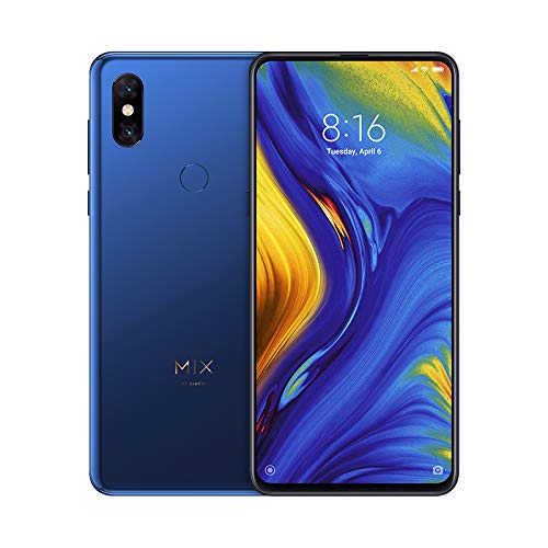 Xiaomi Mi Mix 3 - Smartphone de 6.39" (4G, Octa Core Qualcomm SD845 2.8 GHz, RAM de 6 GB, Memoria de 128 GB, cámara Dual de 12+12 MP, Android) Color Azul Zafiro