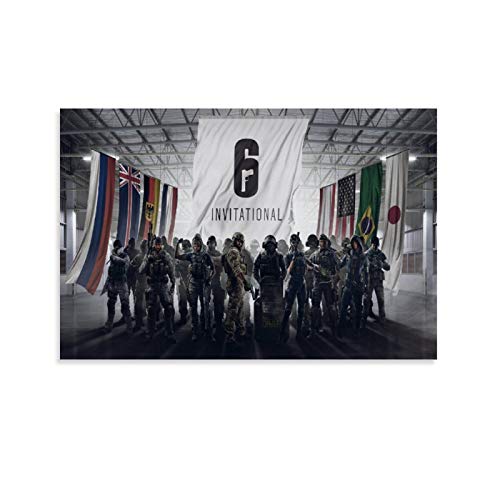 xiaoxiami Papel pintado Tom-Clancys-Rainbow-Six-Siege-Operation-Black- Póster decorativo de pared para sala de estar, dormitorio, 30 x 45 cm