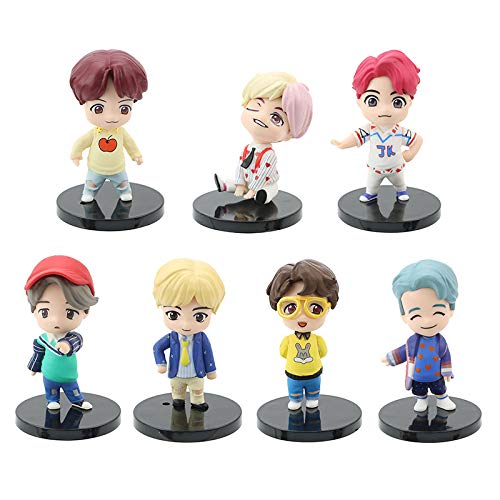 YUY BTS Egg Twisting Machine Doll Figura De Acción De Anime Juguetes para Grupos Juveniles Niños Niñas Personajes De Animación Mini Muñeca