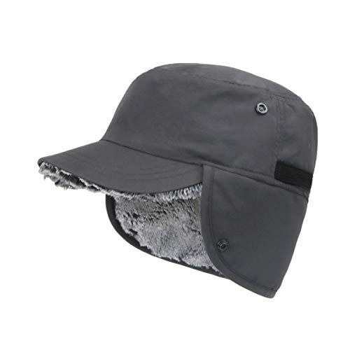 ZffXH Gorro de béisbol de invierno con orejeras de piel sintética para esquí de caza