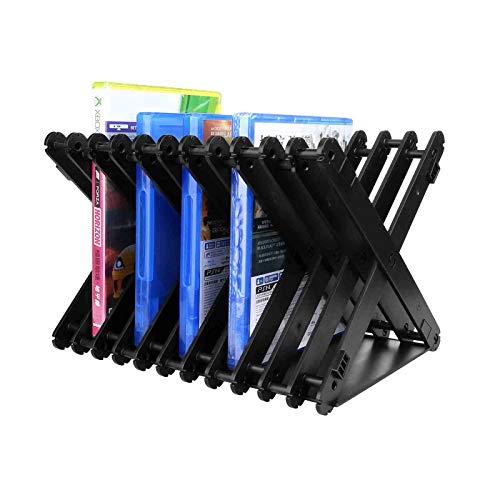 ZPL Caja De Disco Estante PS4 Discos Compactos DVD Dto Estante Plegable Organizador Estar Universal Juego Dto Almacenamiento Estante Aplicar A PS4 / Ps4slim / PS3 / PS2 / Xbox