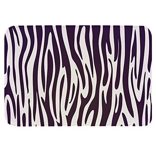 zsxaaasdf Animal Skin Zebra Giraffe Leopard Felpudo Alfombrilla Gruesa Antideslizante Franela Esponja Alfombra Interior Absorbente 40x60cm / 45x75cm (22,45x75)