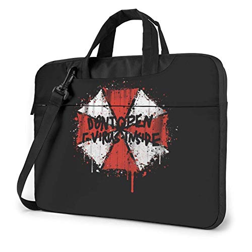 15.6 Inch Funda Bandolera Maletín para Portátil Maletín de Hombro para Negocio Viaje Paraguas Resident Evil