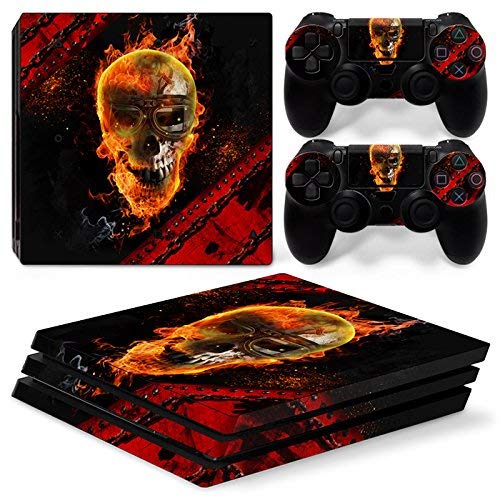 46 North Design Ps4 Pro Playstation 4 Pro Pegatinas De La Consola Skull + 2 Pegatinas Del Controlador