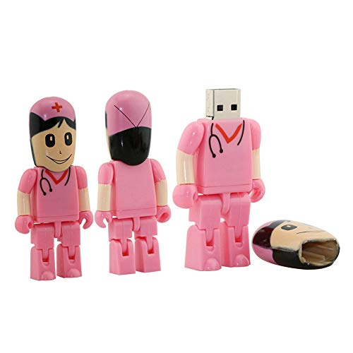 8GB Medico Enfermera Modelo Pen Drive USB 3.0 Flash Memoria Pen Drive Stick USB Flash Drives USB Flash Disk (Pink)