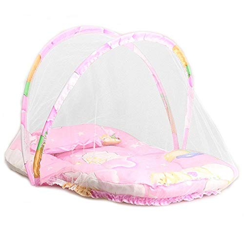 Alberta Elegante mosquitera Bebé Infantil portátil Plegable Cama de Viaje Cuna Red toldo Mosquito Neta Tent-Rosa (Color : Pink)