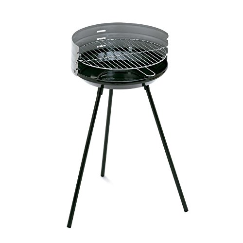 Algon AB23 Barbacoa, Altura de 66 cm, Color Negro, Cuerpo de Acero esmaltado