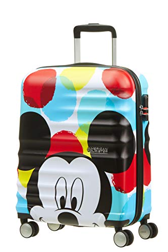 American Tourister Disney Wavebreaker - Maleta Infantil, Spinner S (55 cm - 36 L), Multicolor (Mickey Close-Up)