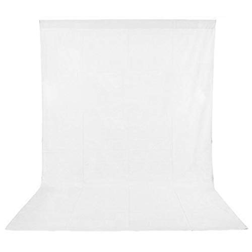 Andoer® 1,6 x 3 m / 5 x 10 FT Telón de Fondo Pantalla No Tejido para Estudio de Fotografía sin el soporte (Blanco Fondo de estudio 1.6m * 3m)