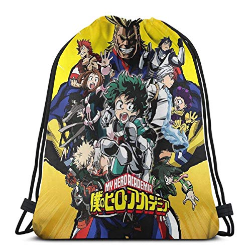 AOOEDM Boku No Hero Academia 88 Mochila deportiva con cordón Mochila Bolsa de gimnasio Saco