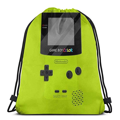 AOOEDM Gameboy Color 2.0 - Mochila deportiva verde con cordón Mochila Bolsa de gimnasio Saco