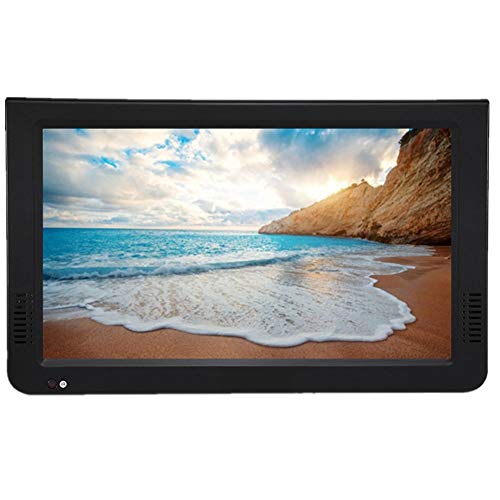 ASHATA DVB-T-T2 Televisión Portátil Exterior con 12V Cargador de Coche y Mando a Distancia, Mini Digital Televisores Soporta Tarjeta SD/USB/TF/Audio para Coche/al Aire Libre(10 Inch)