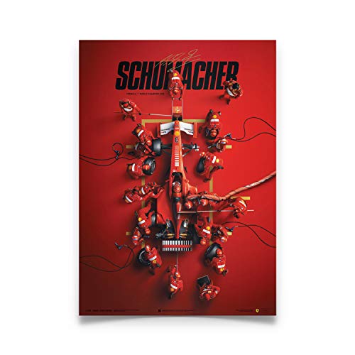 Automobilist | Ferrari F1-2000 - Michael Schumacher - Pit Stop | Edición Coleccionista | Estándar Tamaño del cartel