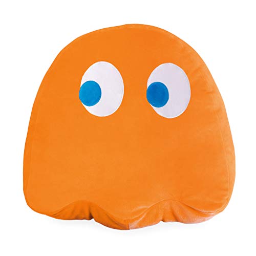 Balvi Cojín Pac-Man Clyde Color Naranja En Forma del icónico Personaje de Videojuego Pac-Man Poliéster 35cm