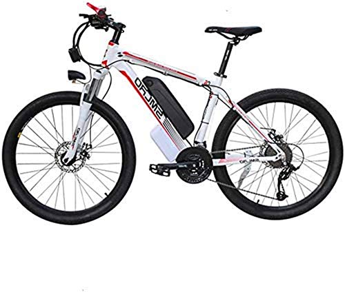 Bicicleta eléctrica de nieve, LCD líquido de la pantalla conmuta E-bici, ruedas de 26" bicicleta eléctrica plegable de MTB Ebikes Hombres Mujeres Damas (doble disco de freno de la bici) Batería de lit