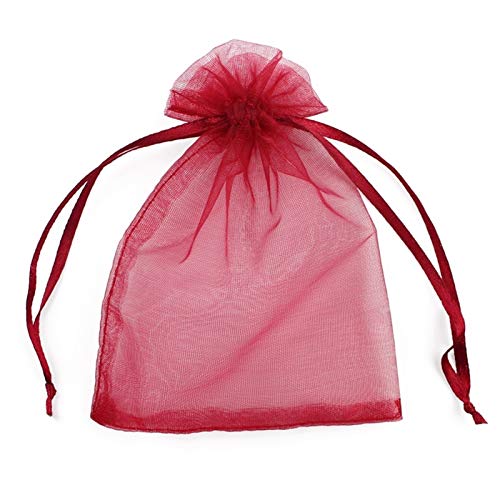 Bolsa de regalo, 50 unids / lote 7x9 9x12 10x15 13x18cm bolsas de organza bolsa de joyería de la joyería decoración de la fiesta de la boda bolsas dibujables bolsas de regalo bolsas de joyería embalaj