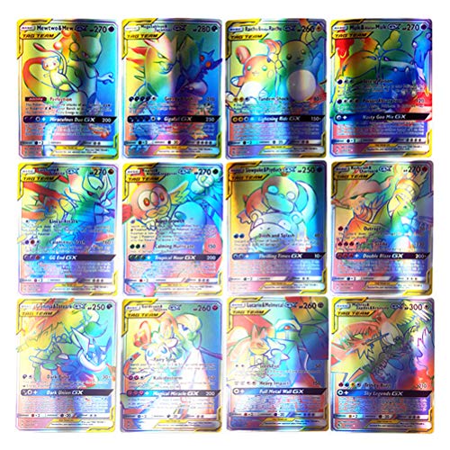 BSTEle Pokemon Cards GX - Tarjetas de intercambio (100 unidades), diseño de Pokémon