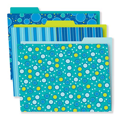 Bubbly Blues File Folders