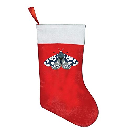 Calcetín De Decoración Navideña,Polillas Mod - Azul Marino Y Lila,Calcetines De Navidad Navidad Fieltro Calcetines Chimenea Calcetines Bolsa De Regalo Medias De Navidad,26X42Cm