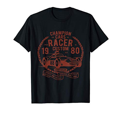 Carrera De Coches Campeón De Coches Racer Custom Built Car Camiseta