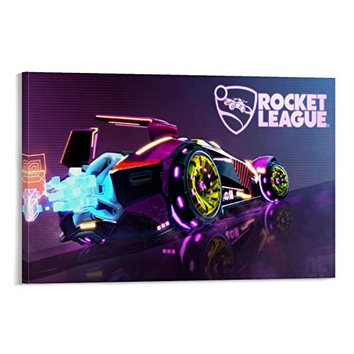 chenyun Póster de Game Rocket League en lienzo y póster de arte para pared, diseño moderno