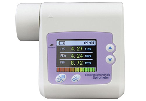 Contec - Spirometro electrónico digital LED, con memoria integrada, cable USB y software