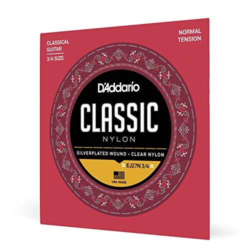 D'Addario EJ27N 3/4 Juego de Cuerdas para Guitarra Clásica de Nylon