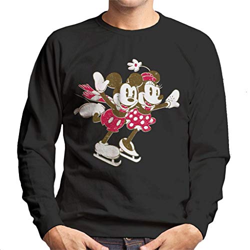 Disney Christmas Mickey and Minnie Figure Skating Men's Sweatshirt