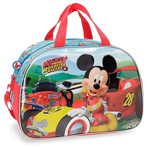 Disney Mickey Roadster Racers Bolsa de Viaje Multicolor 40x28x22 cms Poliéster 24.64L