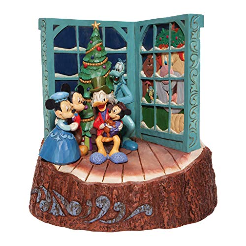 Disney Traditions, Figura Mickey, Minnie y Donald cantando villancicos, para coleccionar, Enesco
