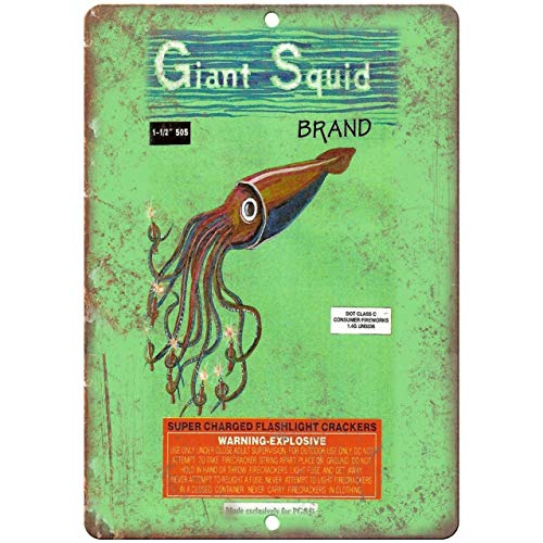 Diuangfoong Cartel de metal de la marca Giant Squid ZD1