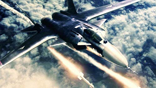 Diy 5D Diamante Pintura Kits Pinturas Por Numeros, 5D Diamond Painting Completo,Bordado Punto De Cruz Diamante Manualidades Hogar Decoracion (50X40Cm) - Videojuego Ace Combat Series (2)