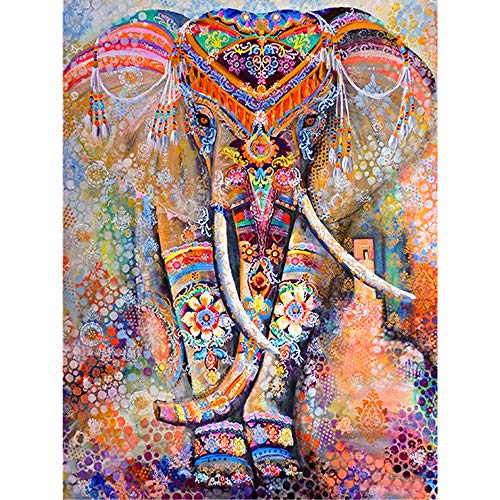 DIY 5D Diamond Painting Kit Completo,Elefante Animal Pintura de Diamantes 5d 30x40cm,Pintar con Diamantes Kits,Diamont Paintings Bordado de Punto de Cruz, Manualidades para Decoración de Pared