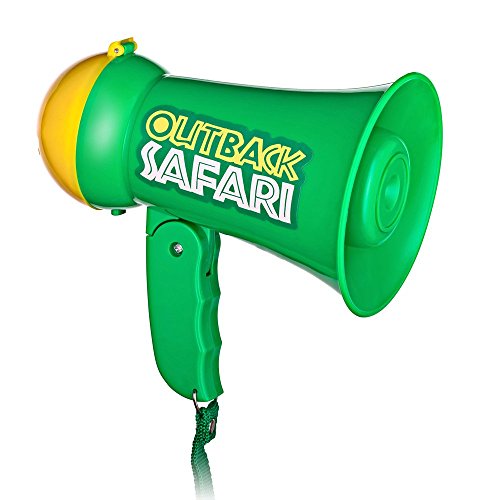 Dress Up America Juego de simulación niños Safari Outback Megáfono con Siren Sound Handheld Mic Toy