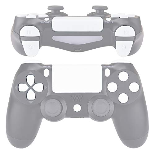 eXtremeRate Botones Mando PS4 Teclas de Repuesto D-Pad R1 L1 R2 L2 Disparador Botón Touchpad Home Share Acción Botón Opciones Completo Kit para Mando Playstation 4 PS4 Slim PS4 Pro CUH-ZCT2(Blanco)