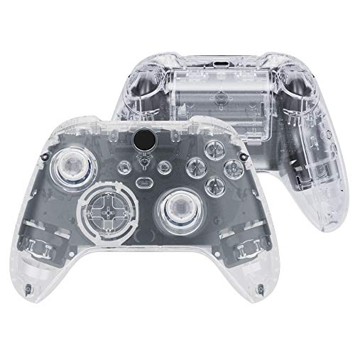 eXtremeRate Carcasa Transparente para Mando Xbox Series X S Carcasa Completa Protector Placa Trasera Funda Frontal Empuñadura Agarre con Botones para Control de Xbox Series S Series X-No Incluye Mando