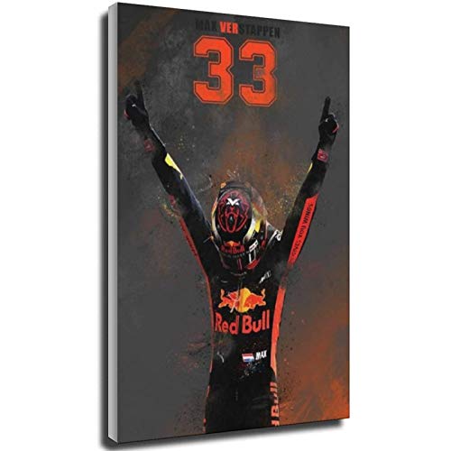 F1 Racer Max Verstappen - Lienzo decorativo para pared, diseño de Racer Max Verstappen, 40 x 60 cm, sin marco