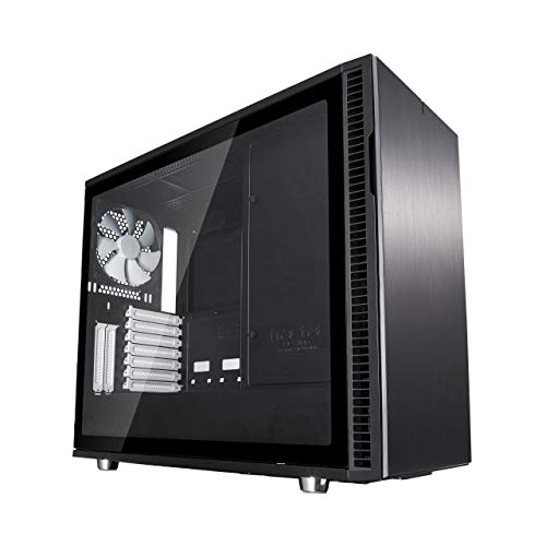 Fractal Design Define R6 - Mid Tower Computer Case - ATX - Optimized For High Airflow and Silent Computing with ModuVent Technology - PSU Shroud - Modular Interior - Water-Cooling Ready - Black TG